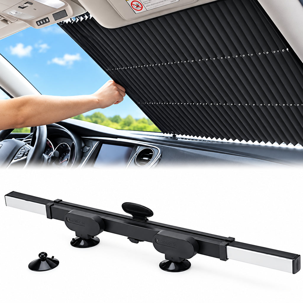 Retractable Car Windshield Sunshade – 160 × 70 cm
