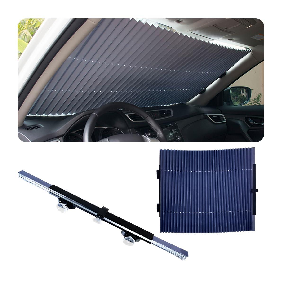 Retractable Car Windshield Sunshade – 160 × 70 cm