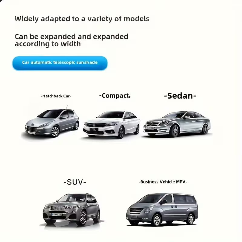 Retractable Car Windshield Sunshade – 160 × 70 cm