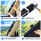 Retractable Car Windshield Sunshade – 160 × 70 cm